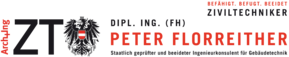Das Logo des Bausachverständigen Peter Florreither